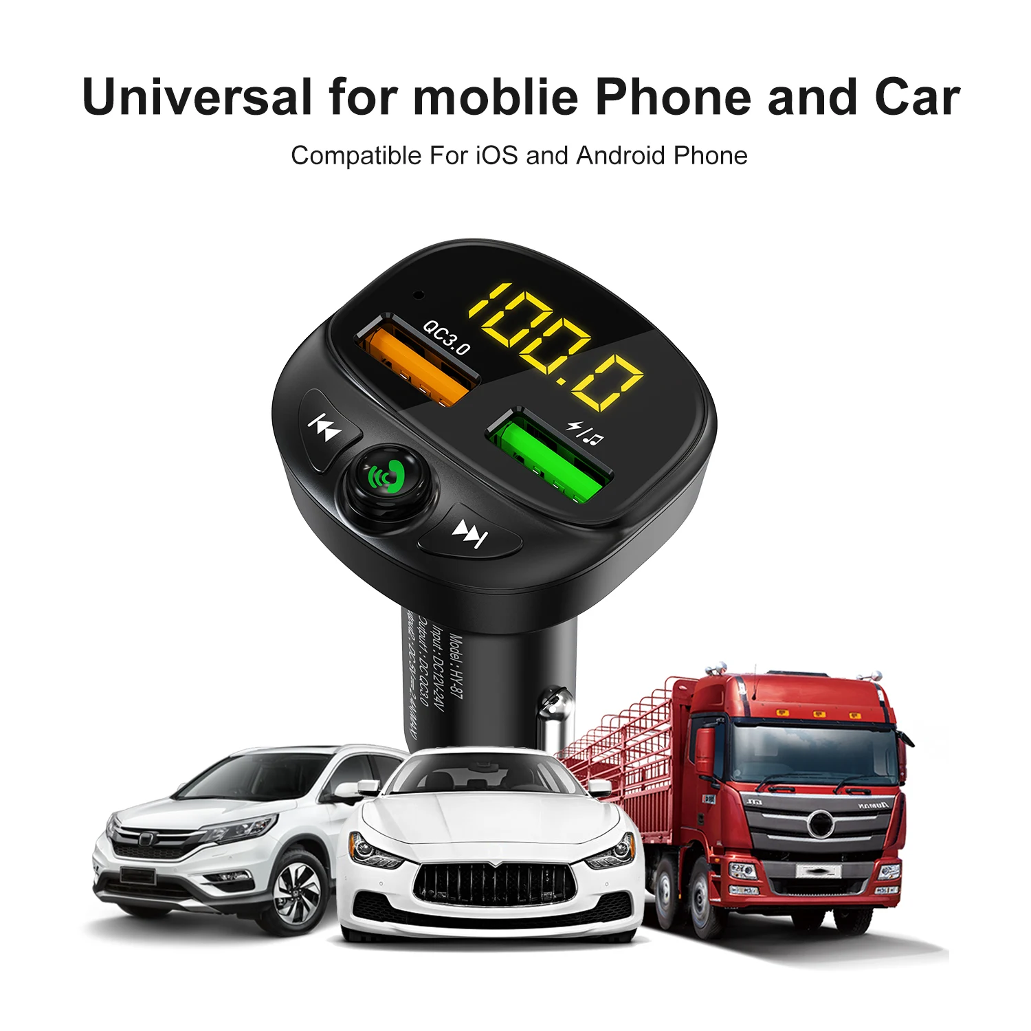 Автомобильный Mp3 музыкальный плеер Bluetooth двойной USB порт автомобильное зарядное