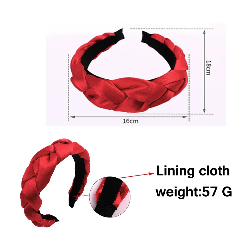 Бархатная повязка на голову Плетеный пинцет головной убор Женский ободок для