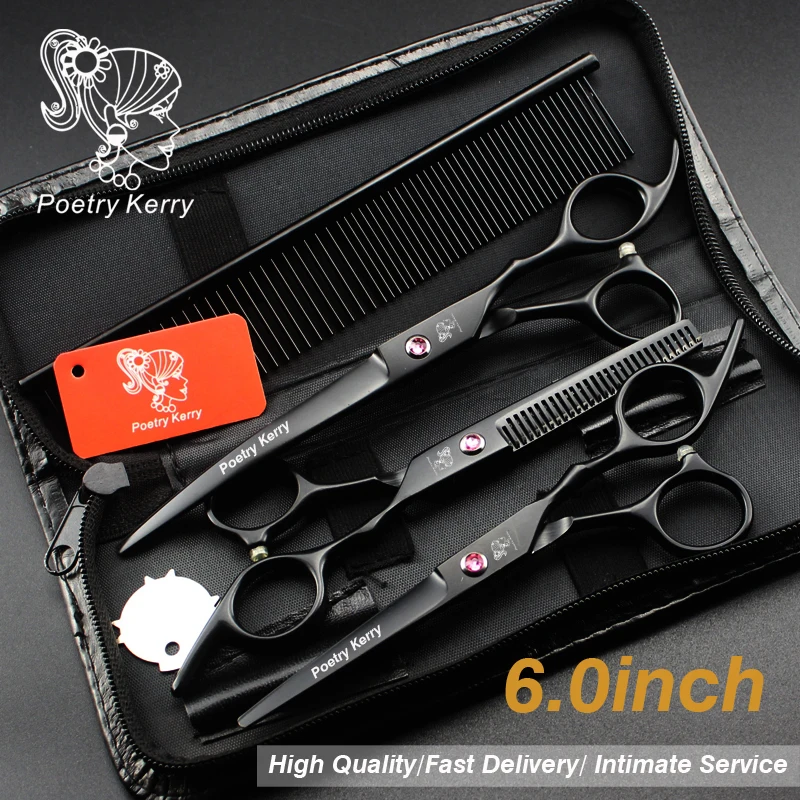 

Pet grooming kit 7 inch hairdressing dog scissors set Professional Shearing Tools Trimming Straight Shear Bend 440C Japan