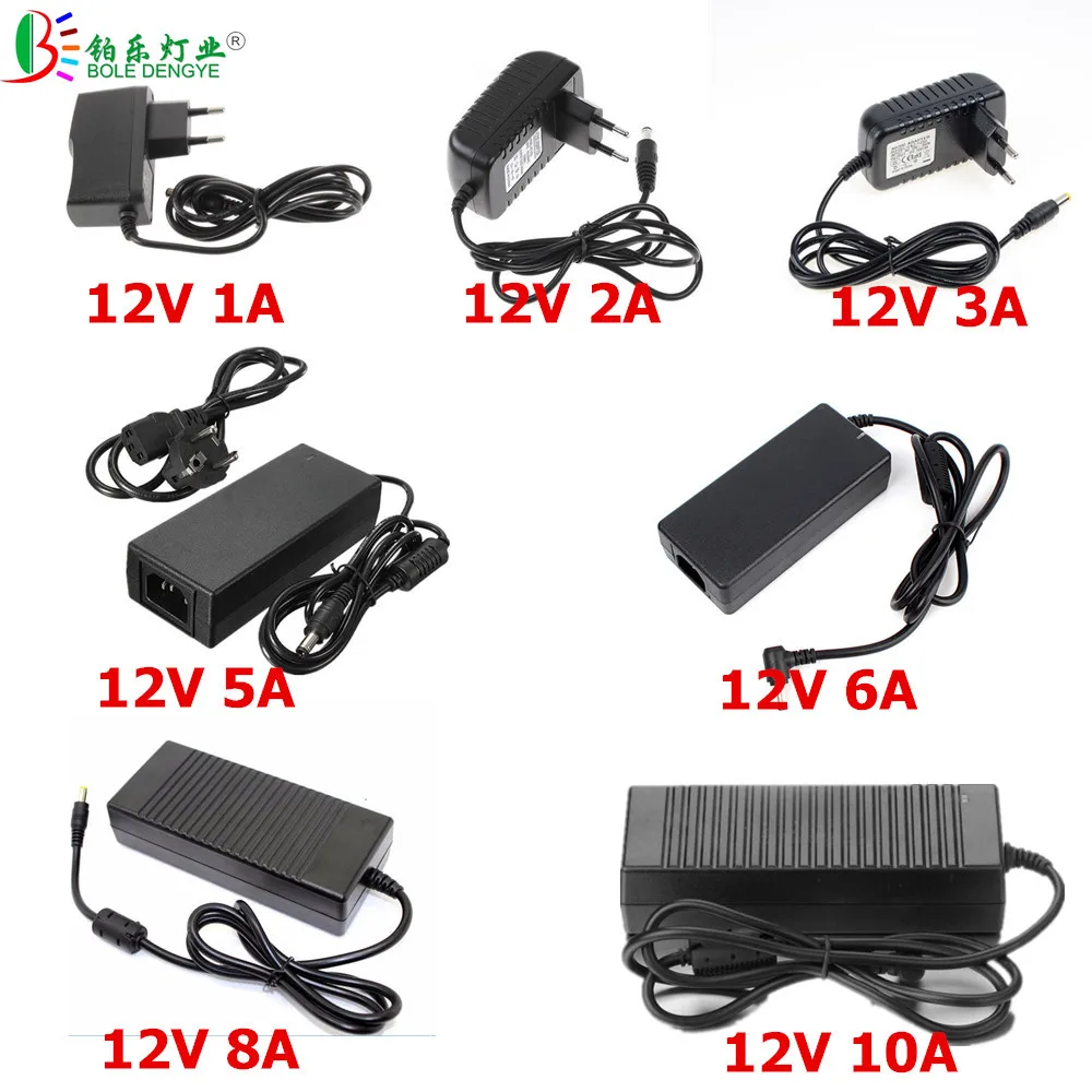 LED Power Adapter - DC 5V 12V 24V Lighting Transformer - AC 110V/220V to DC Switching Power Supply - 5.5mm*2.1~2.5mm Male Connector image 6