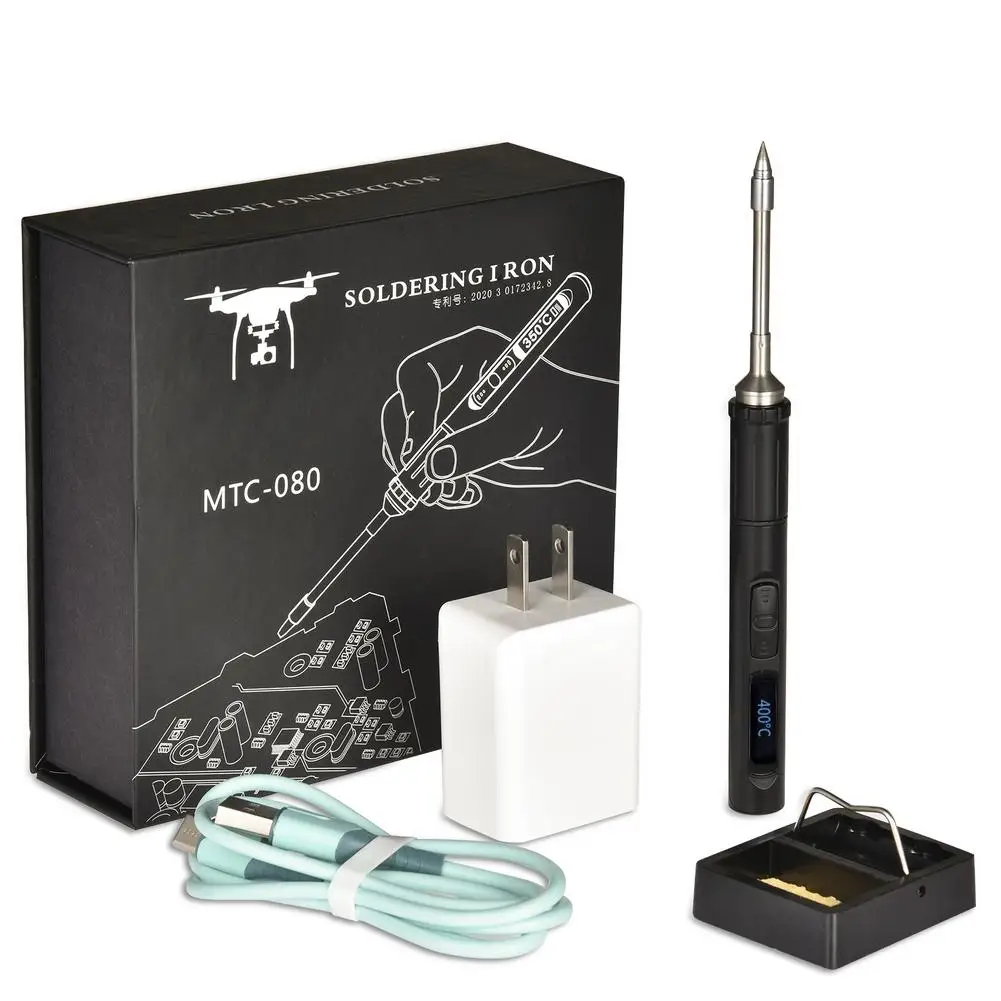 

Adjustable Temperature Electric Soldering Iron Kit USB 18W Welding Solder Rework Station Heat Pencil Repair Tools