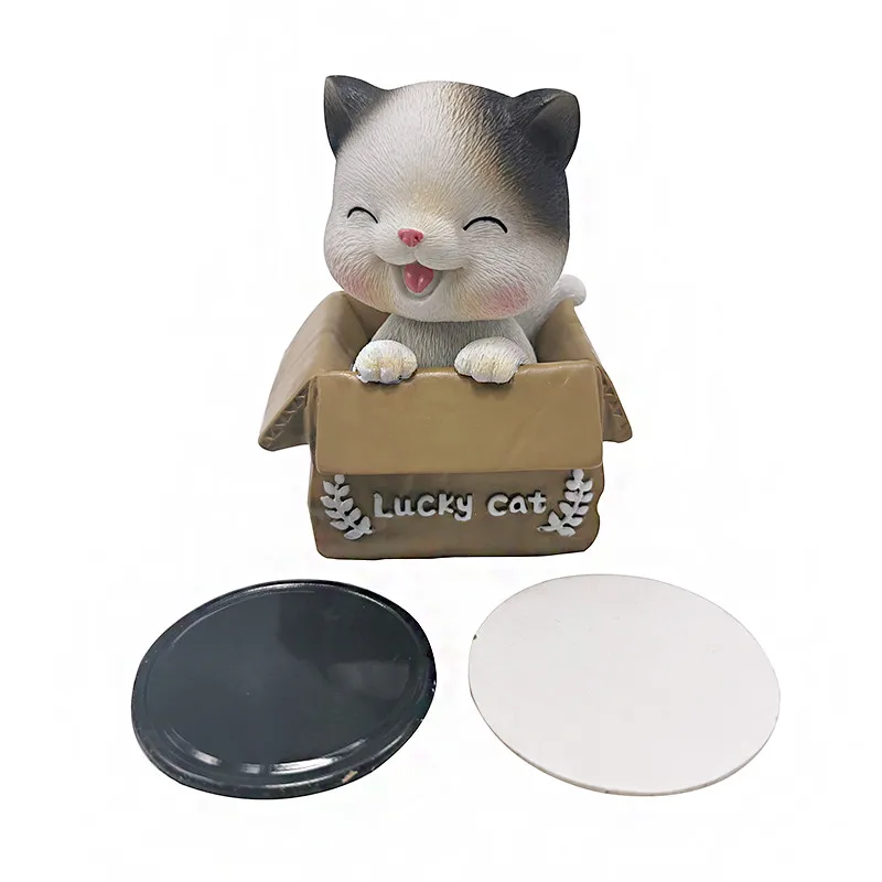 1 шт. симпатичная мультяшная полимерная коробка на удачу с кошкой вращающейся