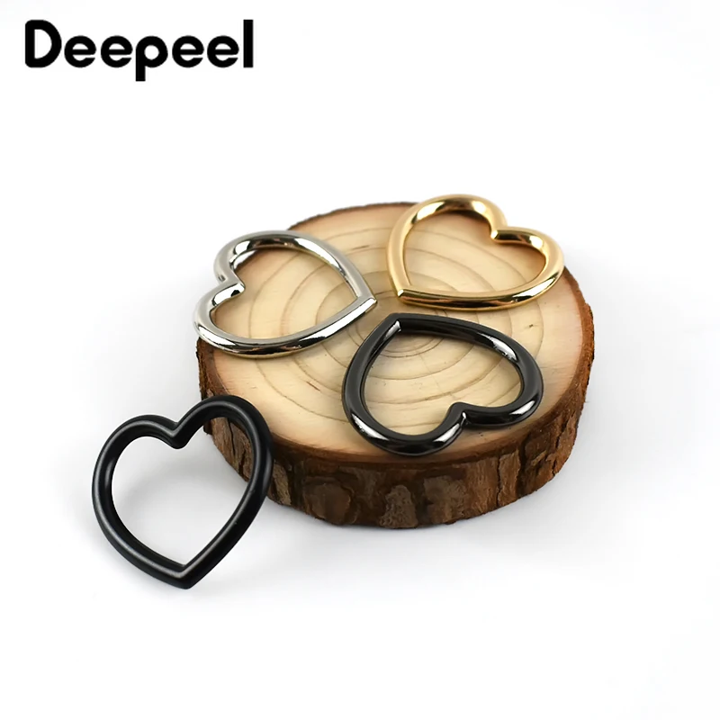 

20pcs Deepeel Alloy Metal Heart Circle Rings Buckles DIY Collar Choker Leather Jewelry Leg Ring Garter Belt Making Accessories