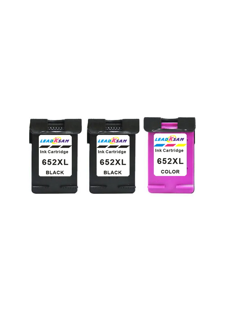 Картридж чернильный LeadKsam 652 2BK + 1 цвет совместимый с hp652 652xl Deskjet 1115 1118 2135 2136 2138 3635|ink