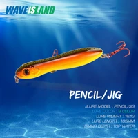 waveisland pencil lure 15 6g topwater lure isca artificial articulos de pesca fake fish bait fishing tackle fishing lures
