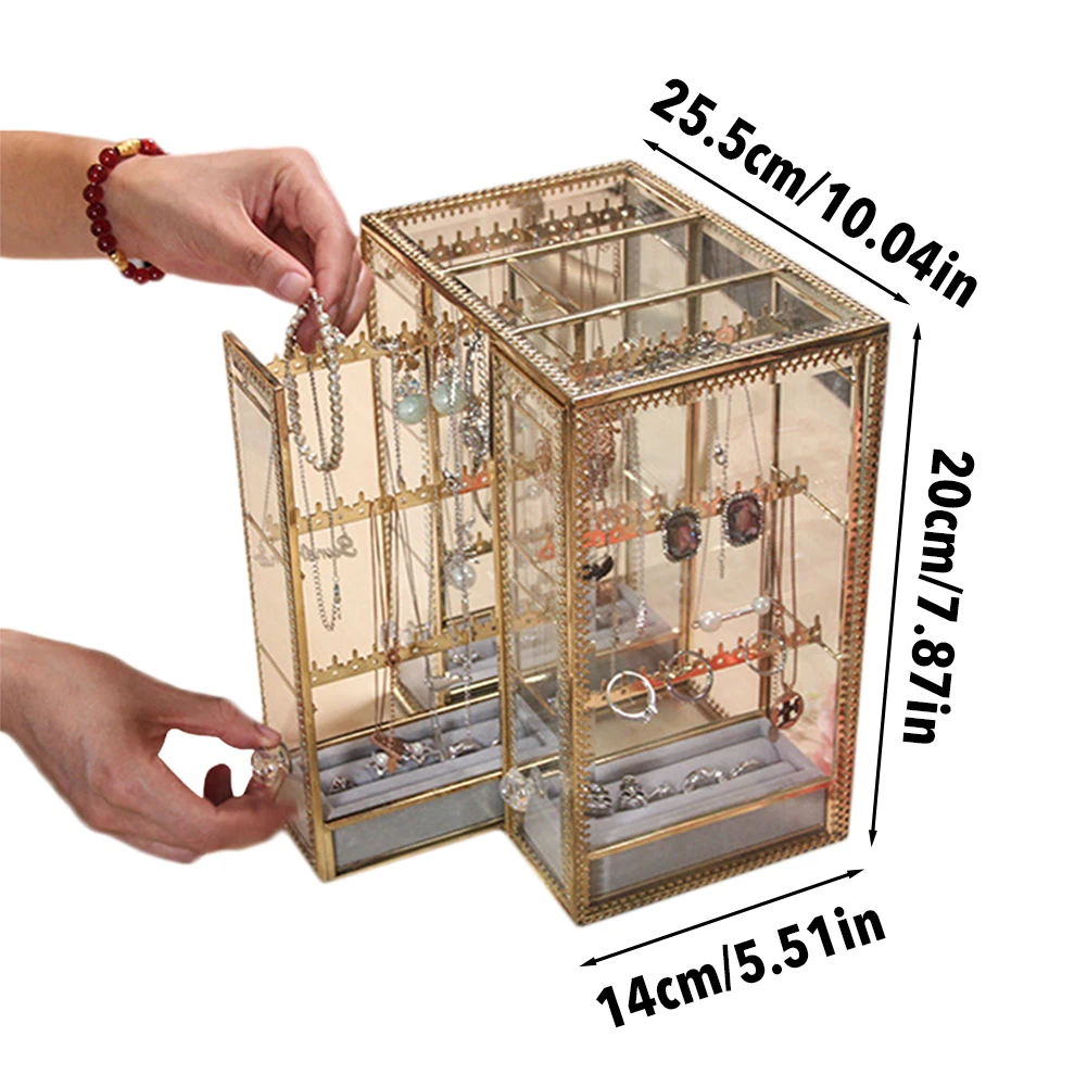 Шкатулка для хранения ювелирных изделий подвесной органайзер ожерелья чехол с
