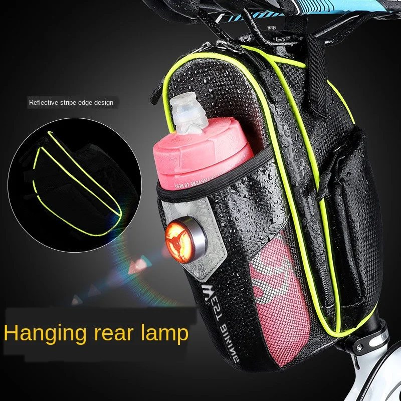 

Bicycle Tail Bag Mountain Bike Kettle Bag Folding Car Rear Seat Riding Equipment Waterproof Reflective Car Bag Large Capacity