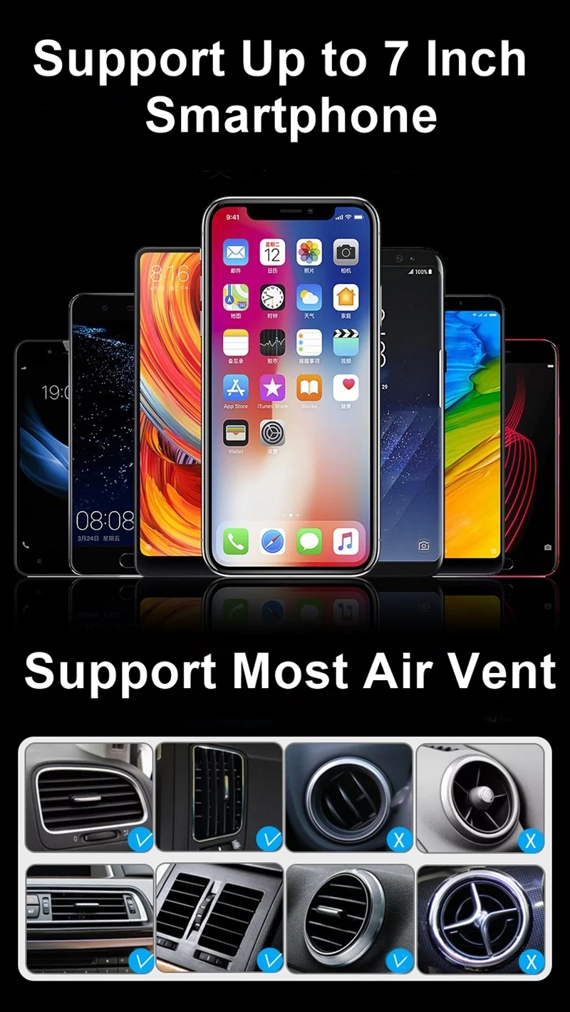 Tongdaytech 10 Вт Qi автомобильное беспроводное зарядное устройство для iPhone X 8 XS 11 Pro Max автомобильный держатель для телефона Быстрое беспроводное зарядное устройство для samsung S10 Plus