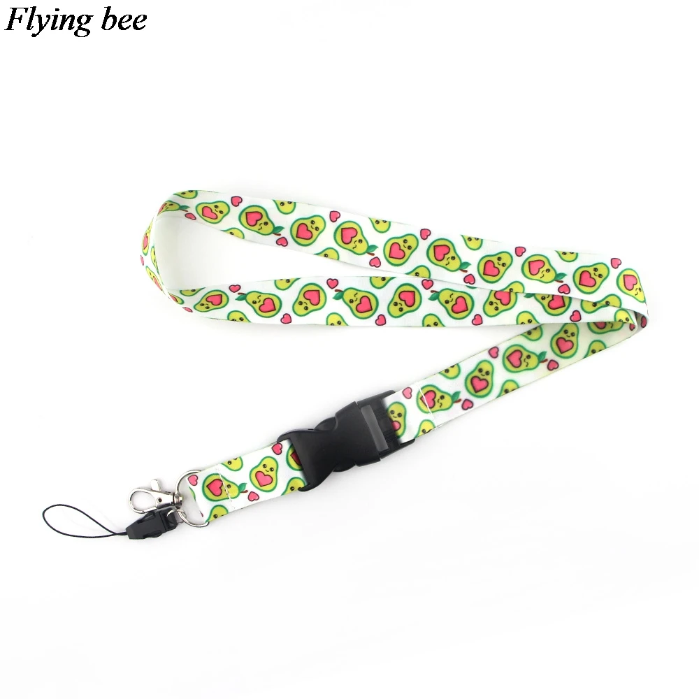 Flyingbee авокадо печать брелок для телефона ремешок женщин Модный шеи ремешки ID