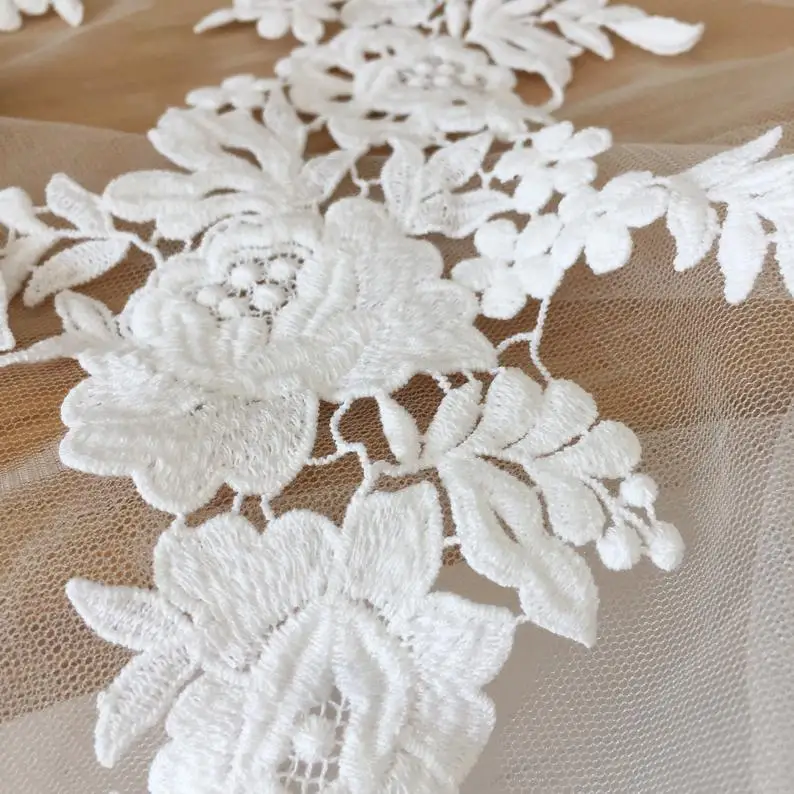 5 пар 10 шт. аппликация из кружева связанного крючком пара свадебные аксессуары