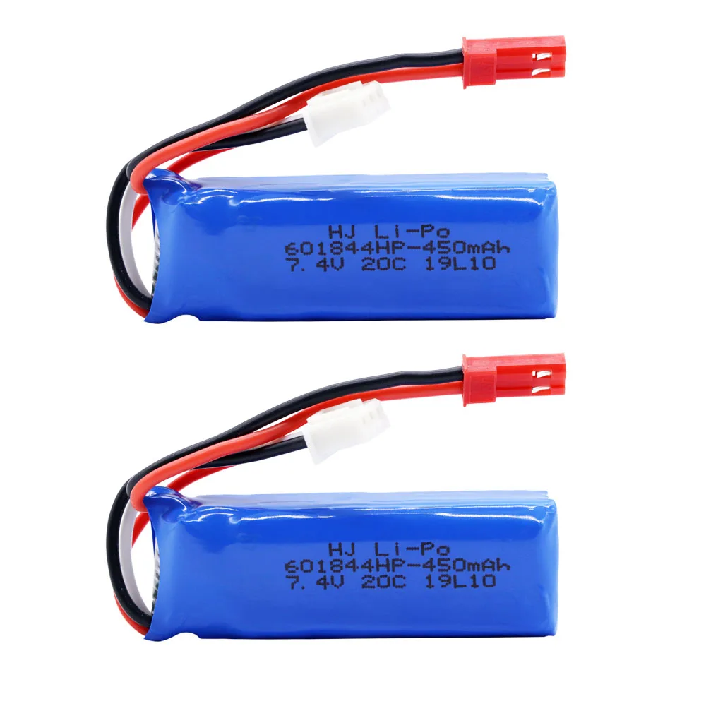 2 шт./лот Lipo батарея 20C 7 4 В 450 мА/ч для WLtoys K969 K979 K989 K999 P929 P939 RC автозапчасти