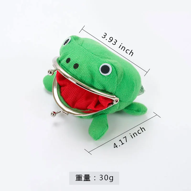

Novelty Adorable Anime Frog Wallet Coin Purse Key Chain Cute Plush Frog Cartoon Cosplay Purse For Women Bag Accessories