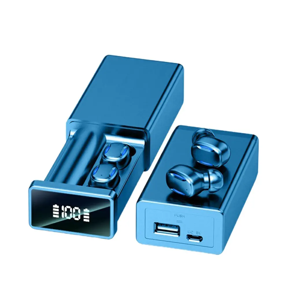 

Беспроводные наушники с сенсорным управлением и отпечатком пальца, водонепроницаемые музыкальные Беспроводные наушники с микрофоном и шу...