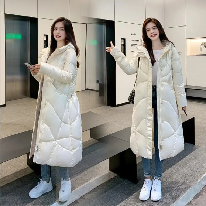 

New Down Cotton Coat Women Loose Parkas Winter Jacket Warm Thick Winter Coat Women Long Sleeve Oversized Coat Padded Outerwear