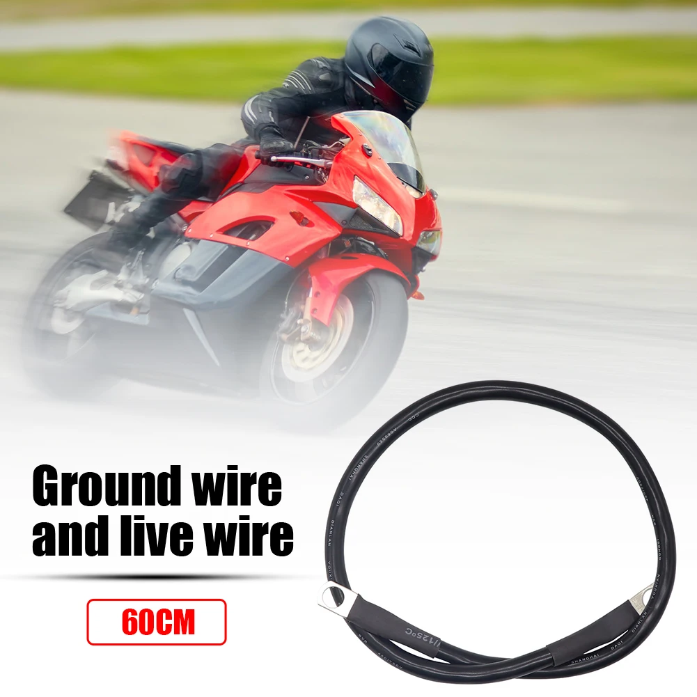 

Инвертор аккумулятора 4 AWG, заземляющий провод с реальной фотографией, подходит для солнечных автомобилей, морских домов на колесах, черный ...