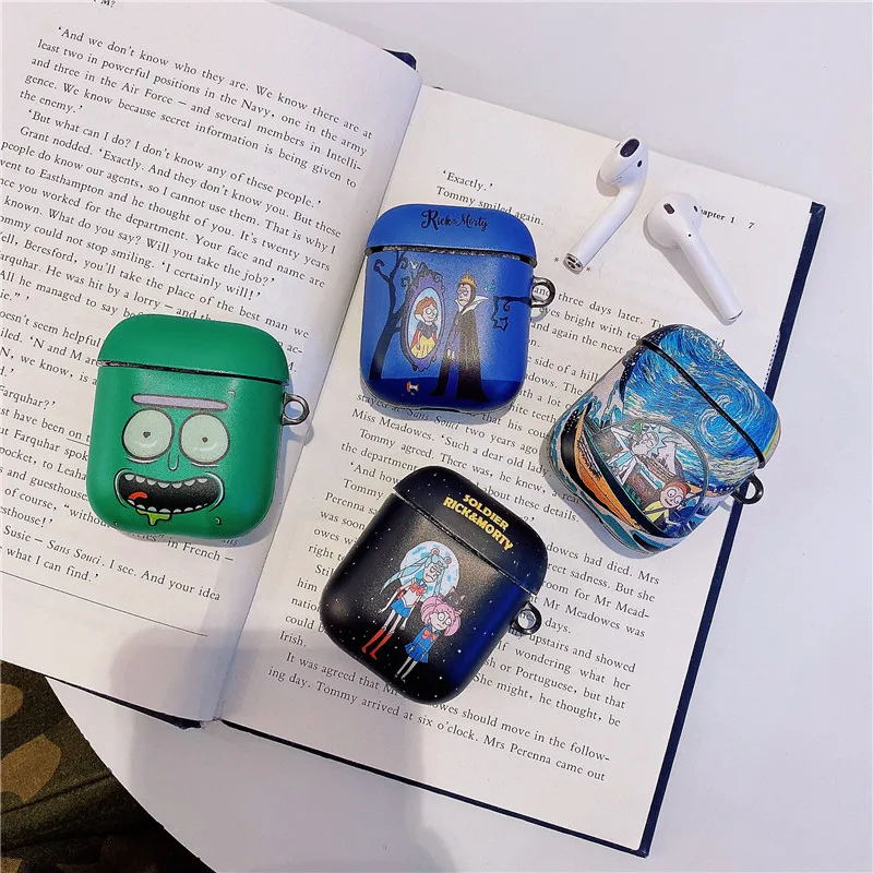 Чехол для airpods с милым рисунком Рика и Морти, Модный мягкий чехол для Apple, чехол Airpods 1/2, беспроводной Bluetooth чехол для наушников