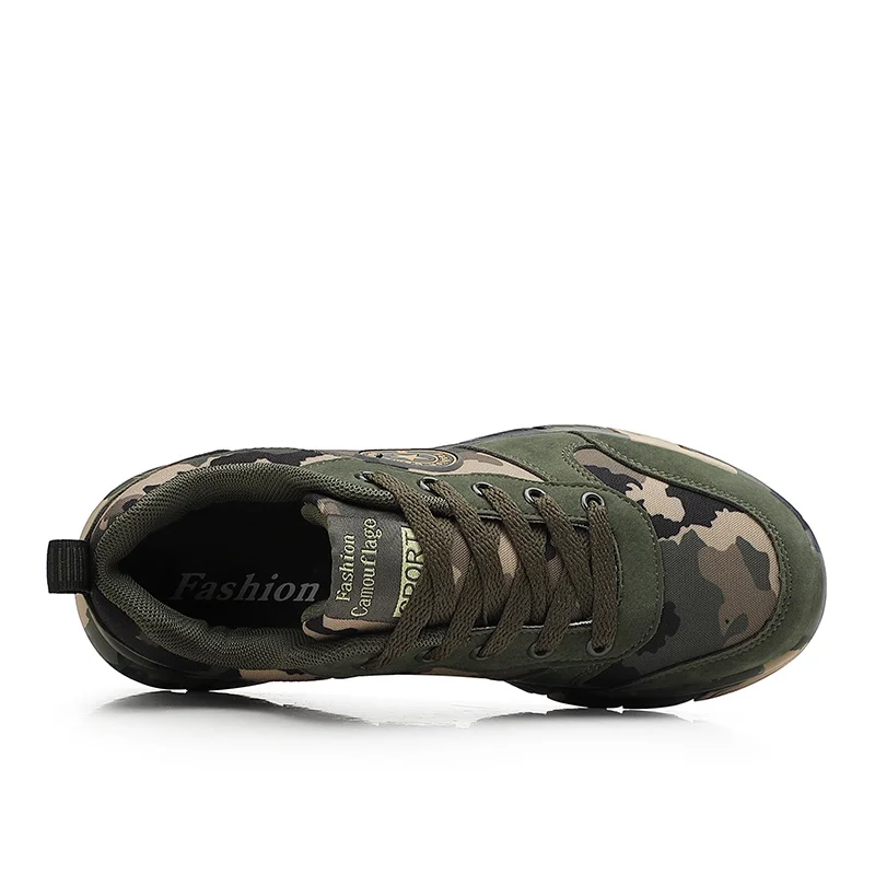 Green Breathable Sneakers For Men Outdoor Non-Slip Mens Hiking Shoes Trekking Low Camouflage Woman Hiking Shoes Zapatos Hombre
