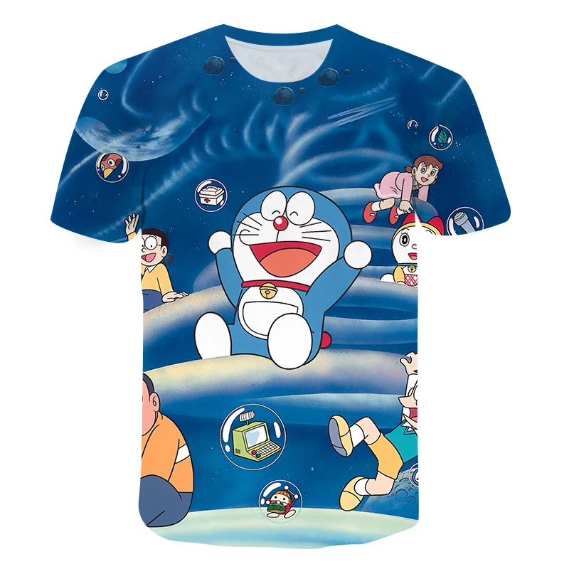 

Girls T-shirts Children's Japanese Anime Doraemon Theme T-shirts Boys Tops Funny Birthday T-shirts