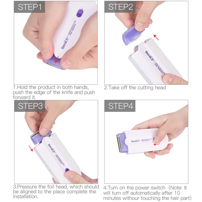 

Electric Rechargeable Sense-Light Technology Laser Painless Hair Removal Device Epilator Women Lady Shaver Skin Cleaning Care