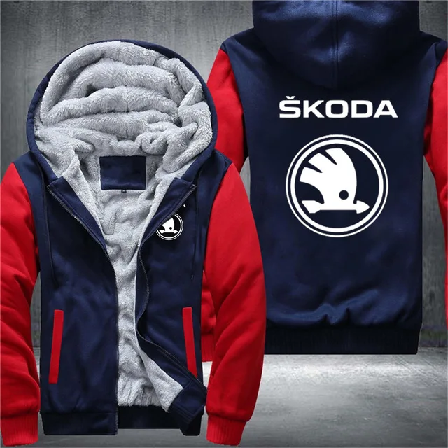 2022 спортивная одежда с принтом Skoda мужские хлопковые повседневные куртки Теплые