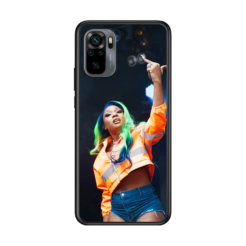 

Megan thee stallion Rapper for Xiaomi Redmi Note 10 10S 9 9T 9S 9Pro Max 8T 8Pro 8 7 6 5 Pro 5A 4X 4 Soft Black Phone Case