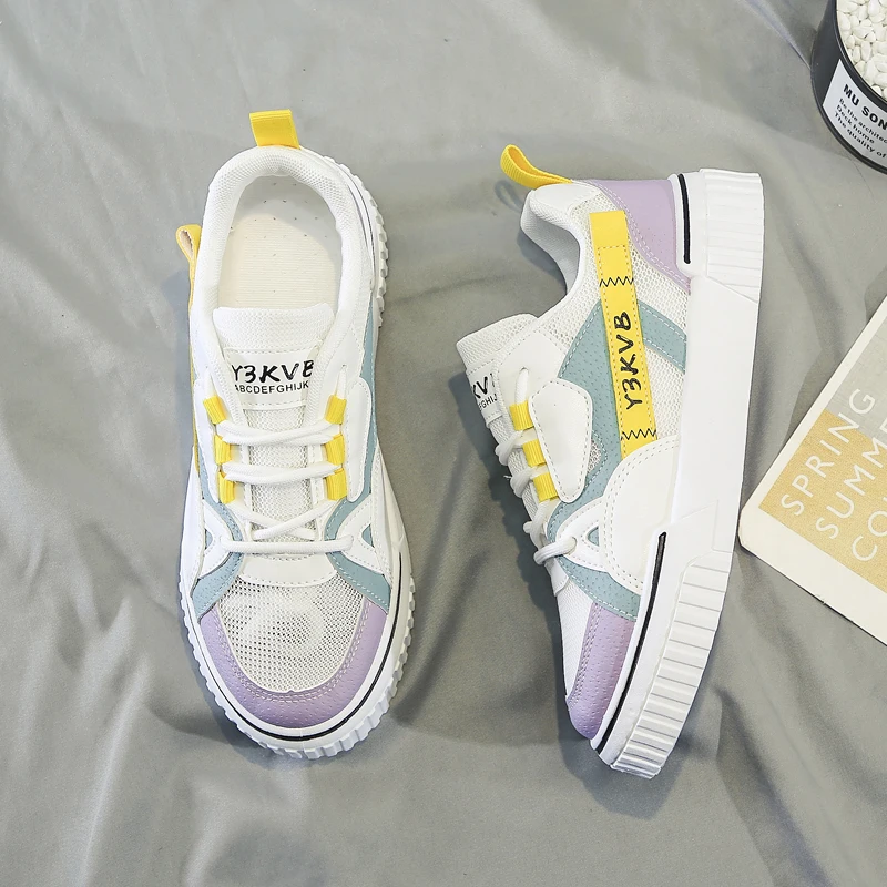 

2021 New Summer Ladies Breathable Fashion Low-Cut Non-Slip Wear-Resistant Casual Mix And Match Comfortable Soft Flat White Shoes