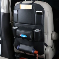 universal car seat back organizer multi pocket storage pu leather bag tablet holder automobile accessory stowing m8617