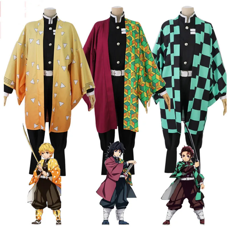 Аниме Demon slaayer костюм для косплея Kimetsu No Yaiba Kamado Tanjirou Ubuyashiki Kagaya Tomioka Giyuu аниме платье