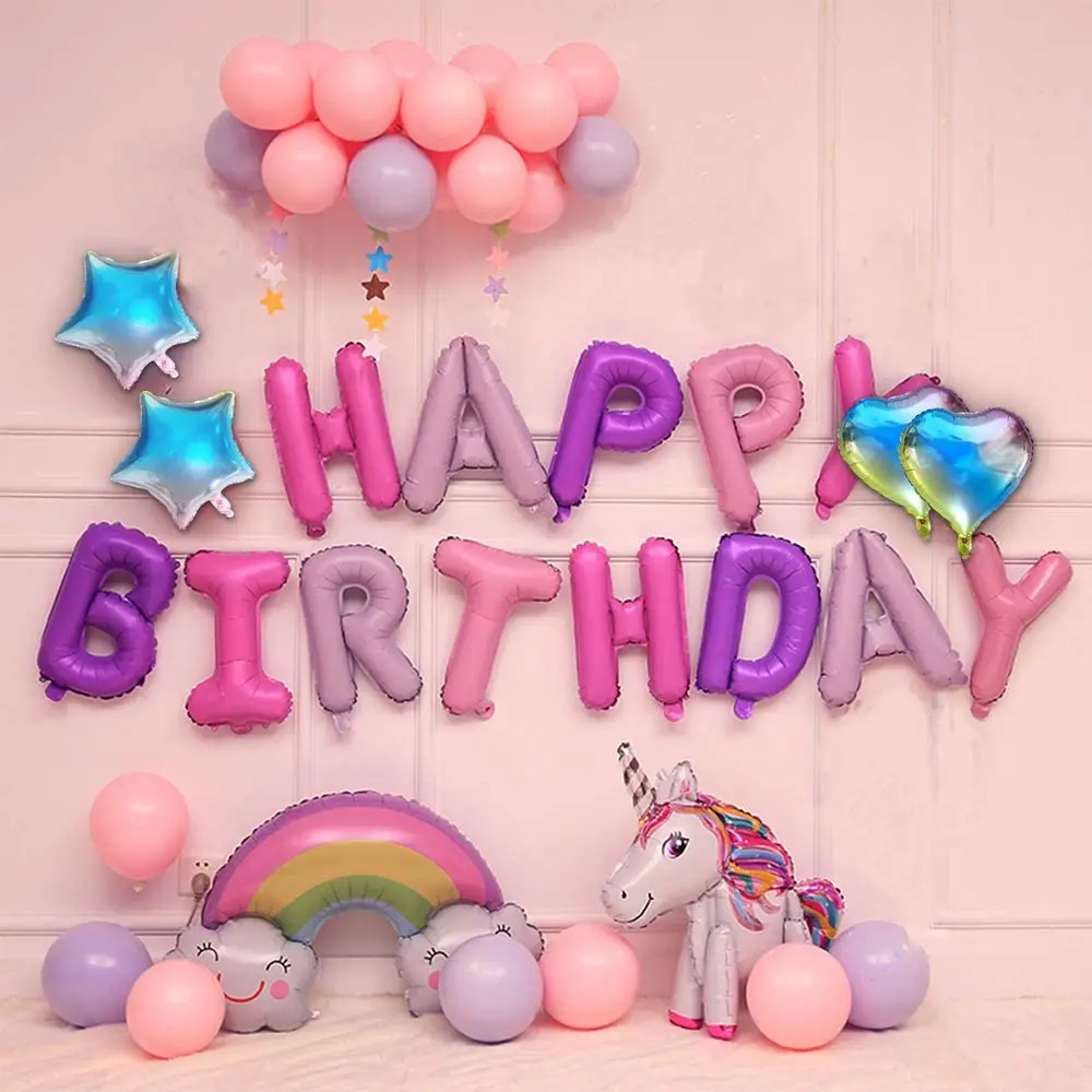 

2 pcs 18 Inch Star Shaped Foil Balloons Rainbow Gradient Balloons for Birthday, Wedding, Valentines Day Decoration