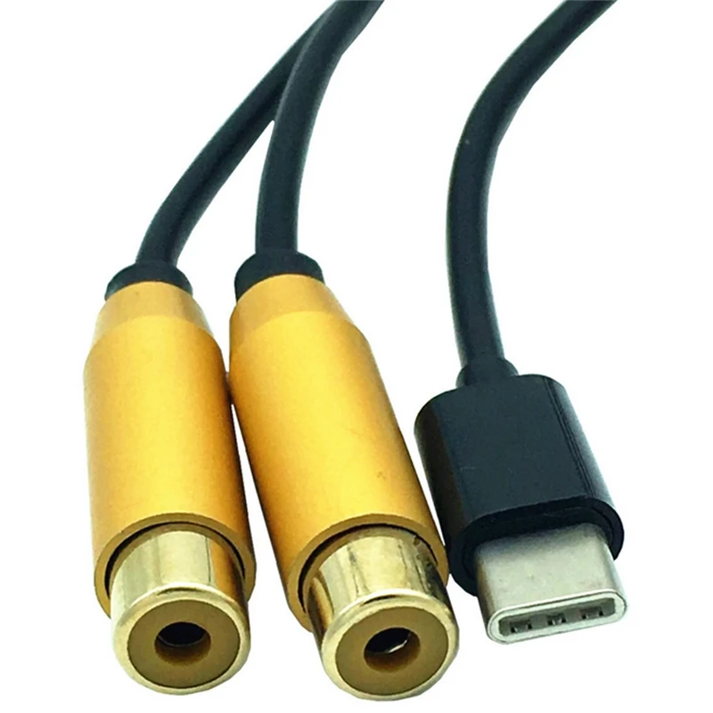 

Dual Rca Female To Type-C Usb C Signal Video Av Audio Cable Connector Lead Cord