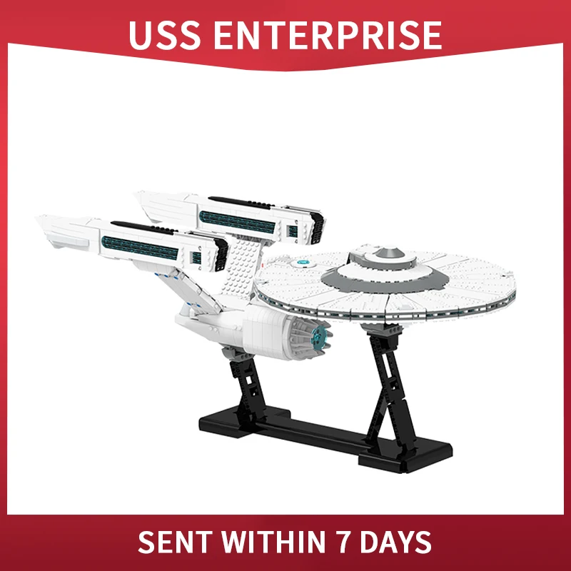 

Звездный трек USS Enterprise космический корабль Большой Космический корабль Сборная модель строительные блоки MOC космический боевой кирпич креа...