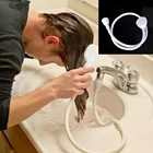 Белый 1,2 M-1,3 M Портативный удлинитель для головок кран Насадки для душа Спрей очиститель для Шланг для мытья посуды для мытья волос один широкий кран для ванны #35