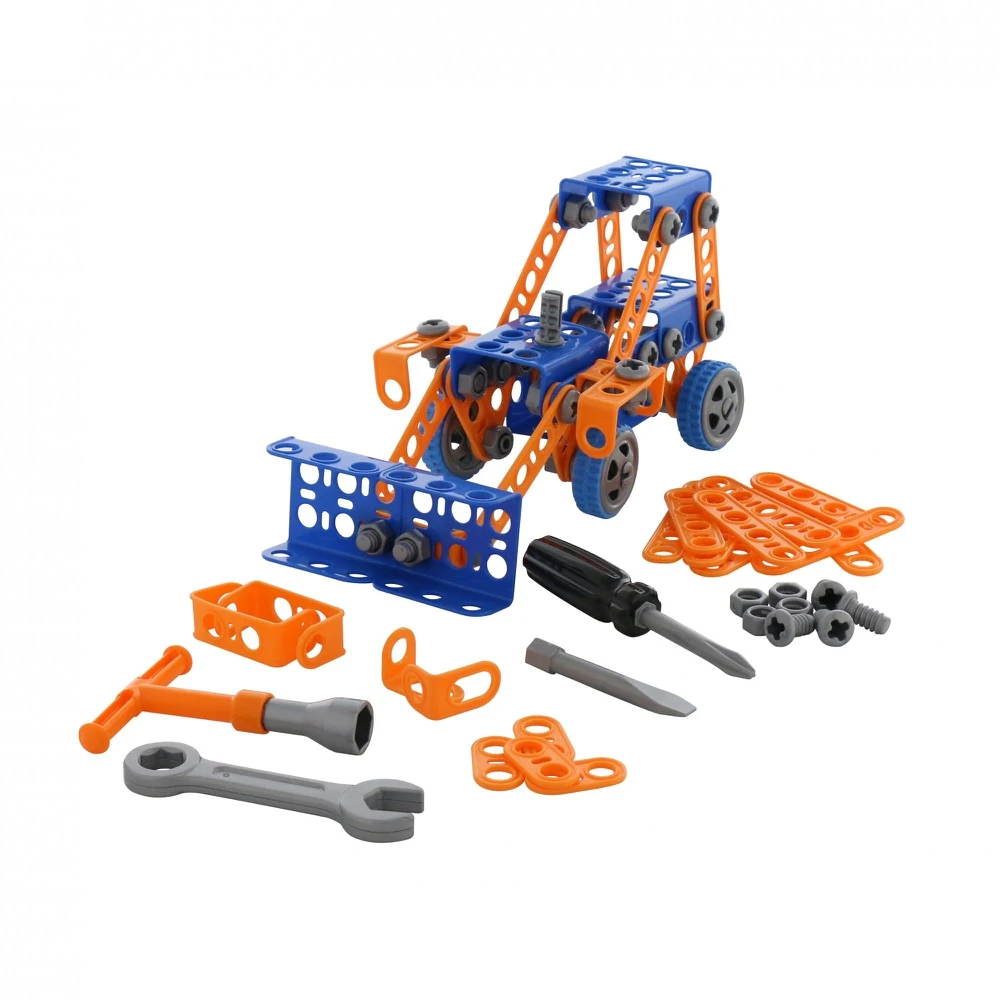 Конструктор &quotИзобретатель. Трактор погрузчик №1&quot (141 элемент)|Блочные