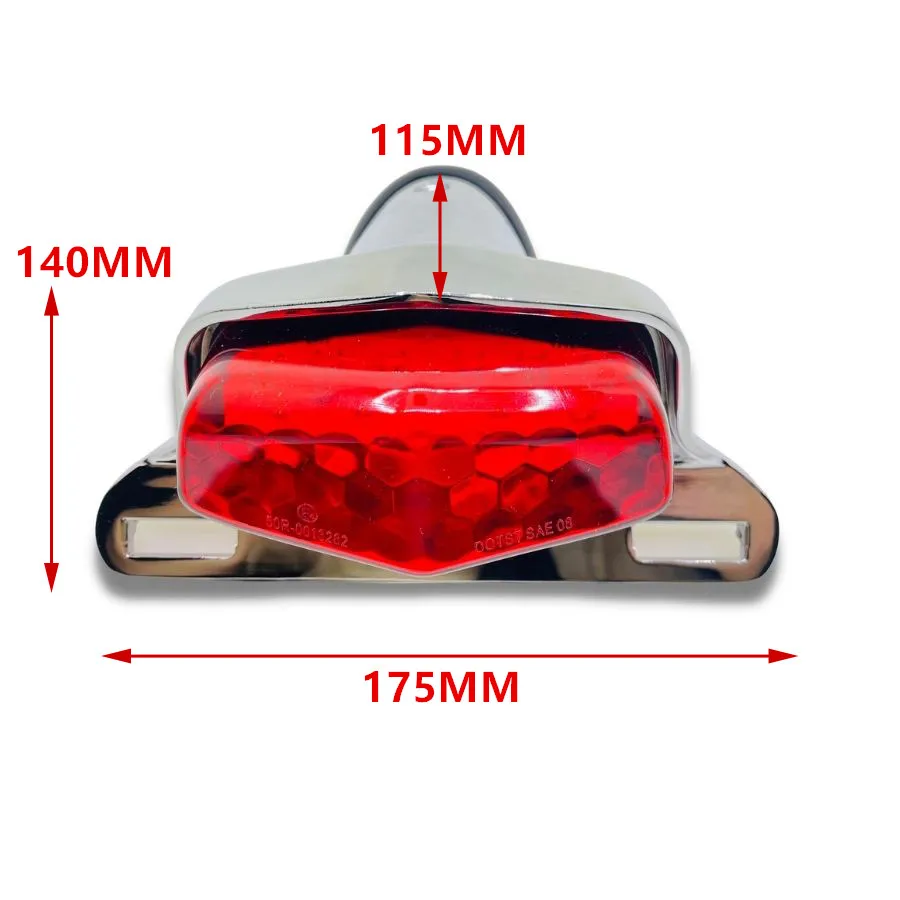 Универсальная светодиодная подсветка Lucas в стиле ретро для мотоцикла задний
