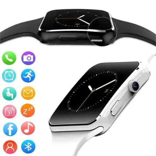 Часы для мужчин X6 Bluetooth Smartwatch TF SIM Камера женщин умные часы Android IOS iPhone Samsung модные