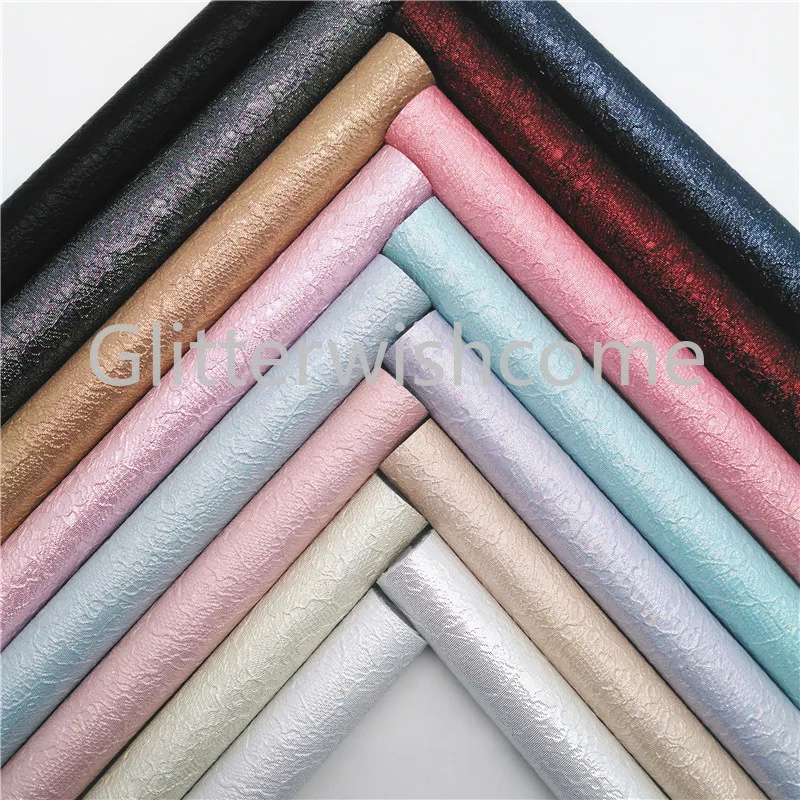 Glitterwishcome 21X29 см A4 размер винил для бантов кружево тиснение искусственная ткань, синтетическая искусственная кожа листы для бантов, GM608A