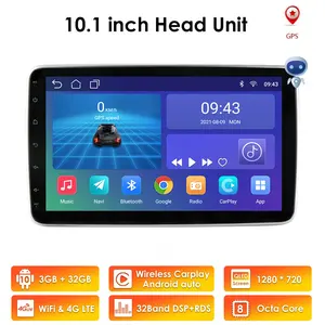 4g universal 1 din car multimedia player 10inch touch screen autoradio stereo video gps wifi auto radio android video player map free global shipping