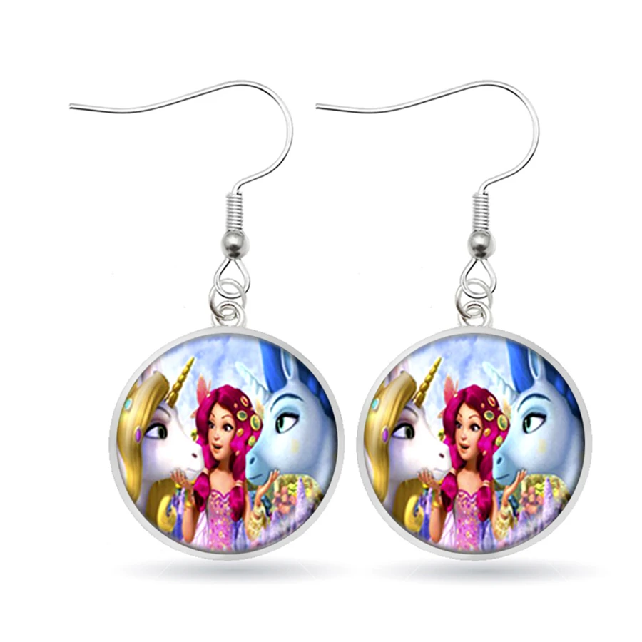 Модные серьги с героями мультфильмов Миа и я Pegasus фея аниме косплей Йо висячие