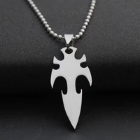 10 stainless steel arrow dart ax charm pendant necklace weapon sea god trident lucky super hero sword dart necklace jewelry