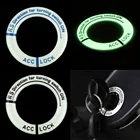 3D гелевый светящийся кольцо для ключей, наклейка на светящаяся наклейка на зажигание, крышка переключателя, круглая декоративная подсветка для автомобиля и мотоцикла, 2 шт.