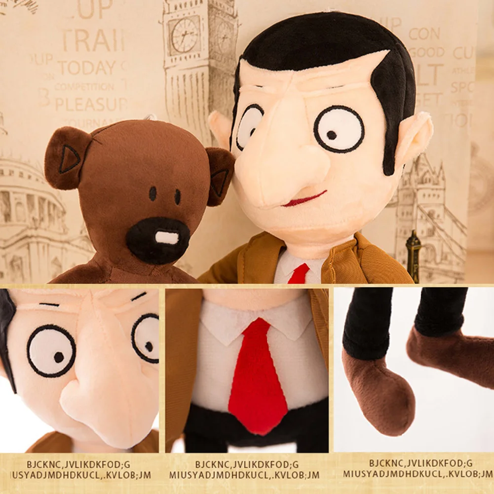 Плюшевые игрушки Mr. Bean и плюшевый милый мультфильм фигурка шапочка игрушка