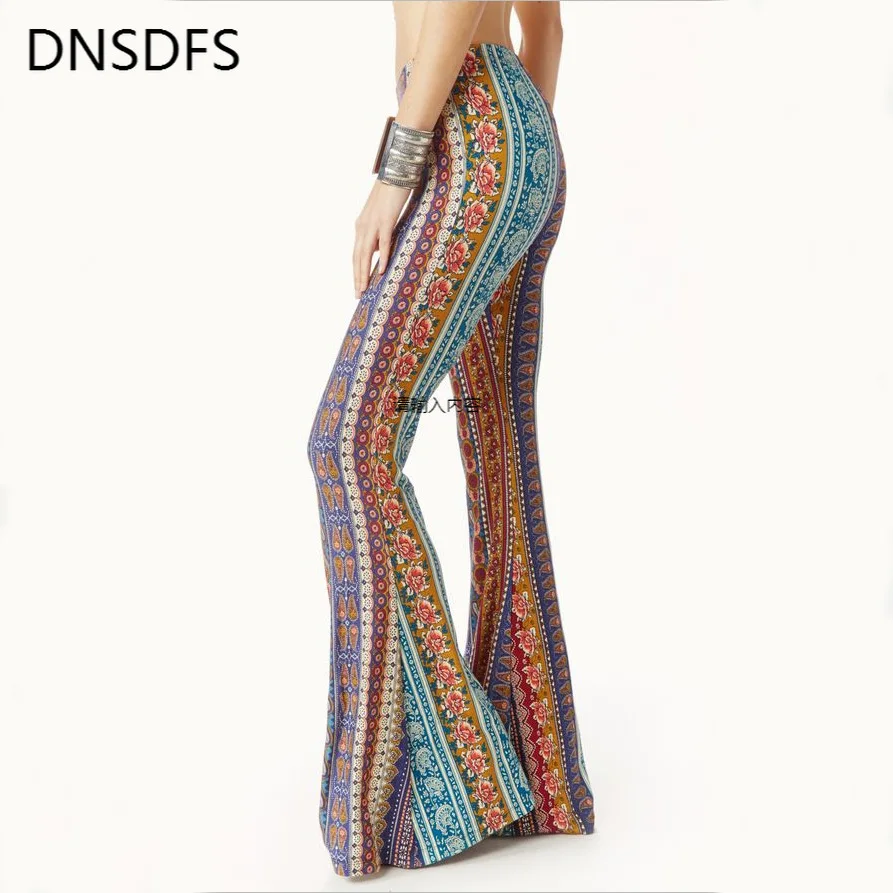 Русская модная леди 2019 весна осень брюки-клеш Женские уличные расклешенные брюки