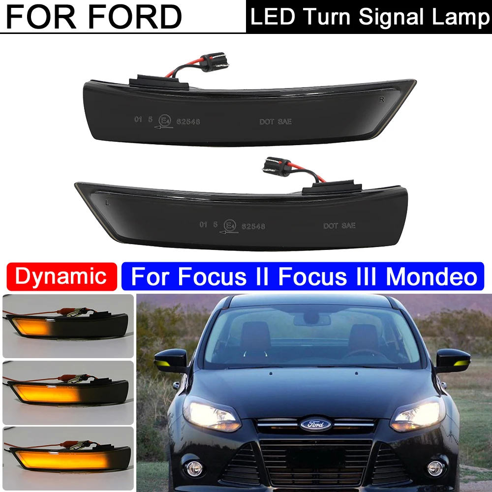 2PCS LED Side Rearview Mirror Light Dynamic Amber Turn Signal Indicator Lamp For Ford Focus II Focus III Mondeo IV
2PCS LED Side Rearview Mirror Light Dynamic Amber Turn Signal Indicator Lamp For Ford Focus II Focus III Mondeo IV