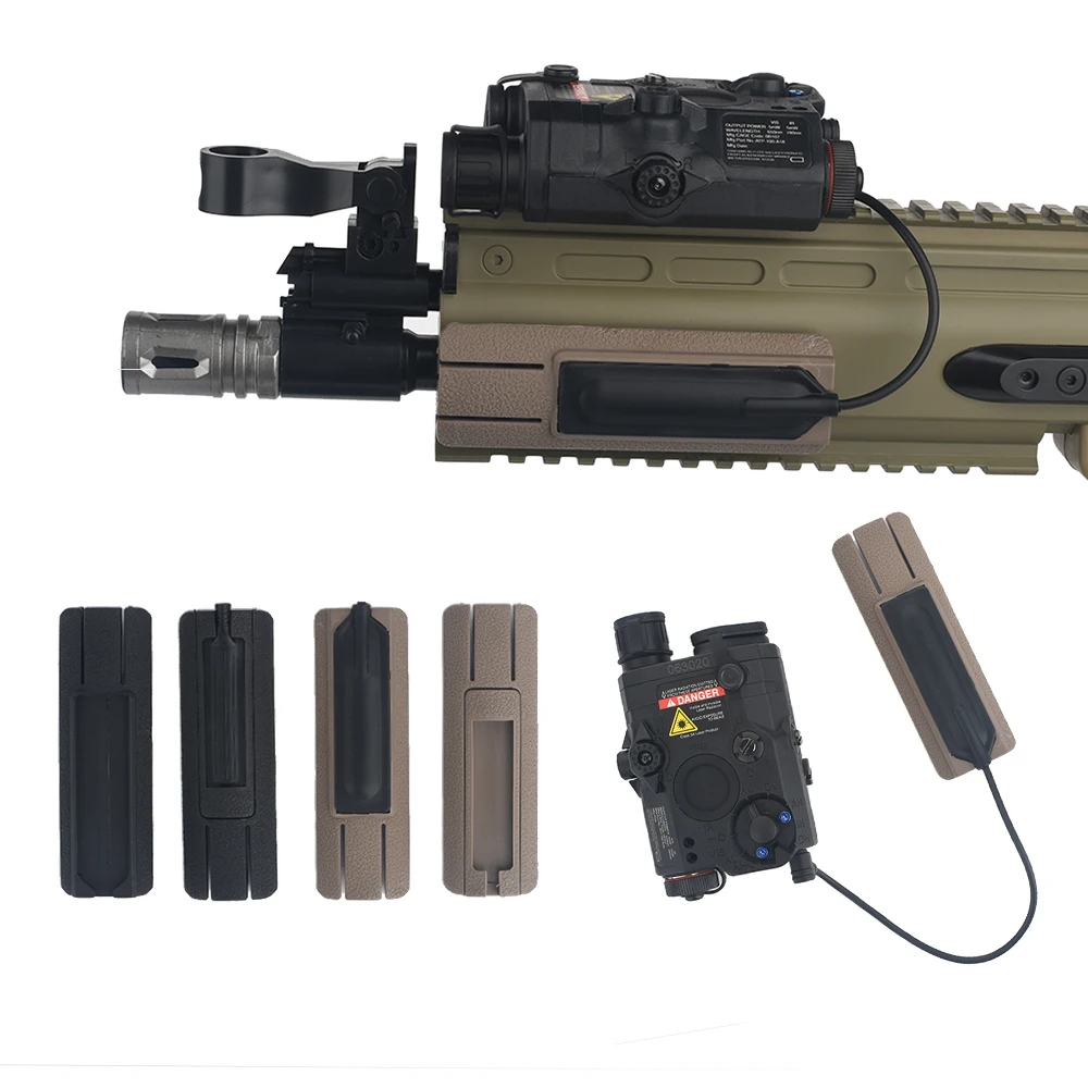 

WADSN Tactical Airsoft 4.125" ITI TD Scar Pocket Panel Flashlight PEQ15 DBAL A2 Remote Switch Quick Mount Fit Picatnny Rail