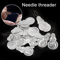 silver bow wire needle threader stitch insertion hand machine sewing tool diy xqmg diy apparel sewing fabric arts crafts sewing