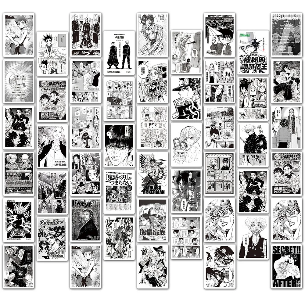 103050100pcs mix anime jujutsu kaisen demon slayer stickers decals laptop phone car cool waterproof sticker kid classic toy free global shipping