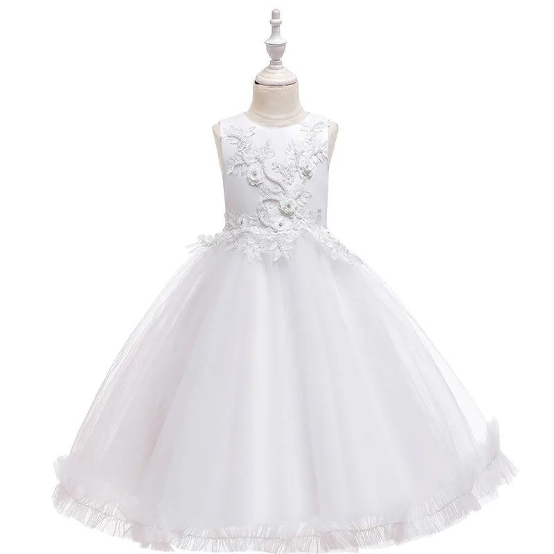 Kids Princess girls dresses 3-12T summer child costume sleeveless print baby girl's clothes children Birthday party dress | Детская