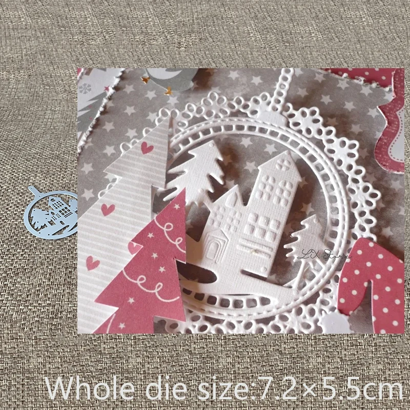 Металлический трафарет XLDesign для рукоделия милый домик дерево колокольчик