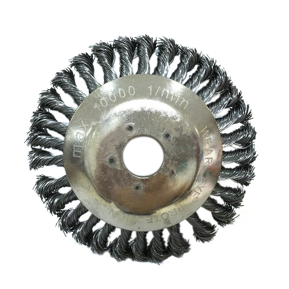 Щетка для прополки из стальной проволоки с отверстием 25 мм 8 дюймов витая