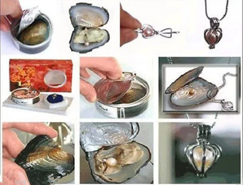 Детские ангелы коробка DIY подарок Любовь Желание Жемчужное ожерелье Oyster Капля